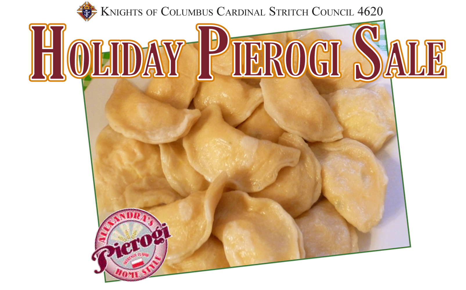 HOLIDAY PIEROGI SALE