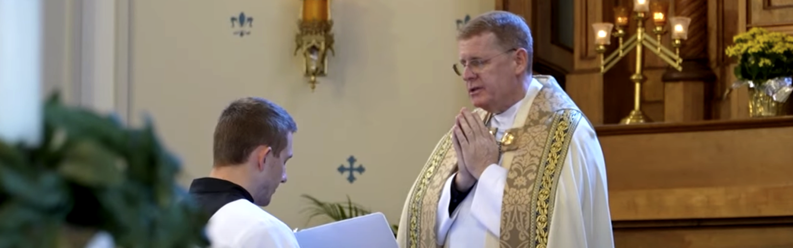 A photo of Fr. Kevin Huber and Seminarian Ryan Pierce